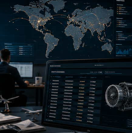 Sourcing analyst reviewing global supplier and availability data